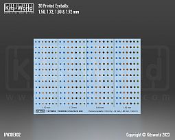 Kitsworld 3D Printed Human Eyeballs - 1.50mm- 1.72mm- 1.80mm- 1.92mm KW3DE002 3D Printed Human Eyeballs - 1.50mm, 1.72mm, 1.80mm, 1.92mm 
